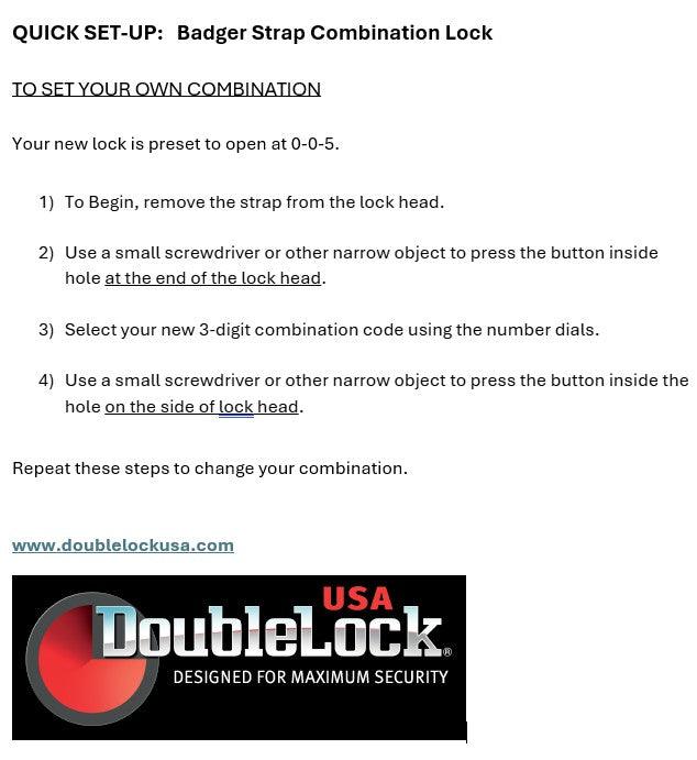 BADGER Strap Locks (x2) | Flexible Strap Locks