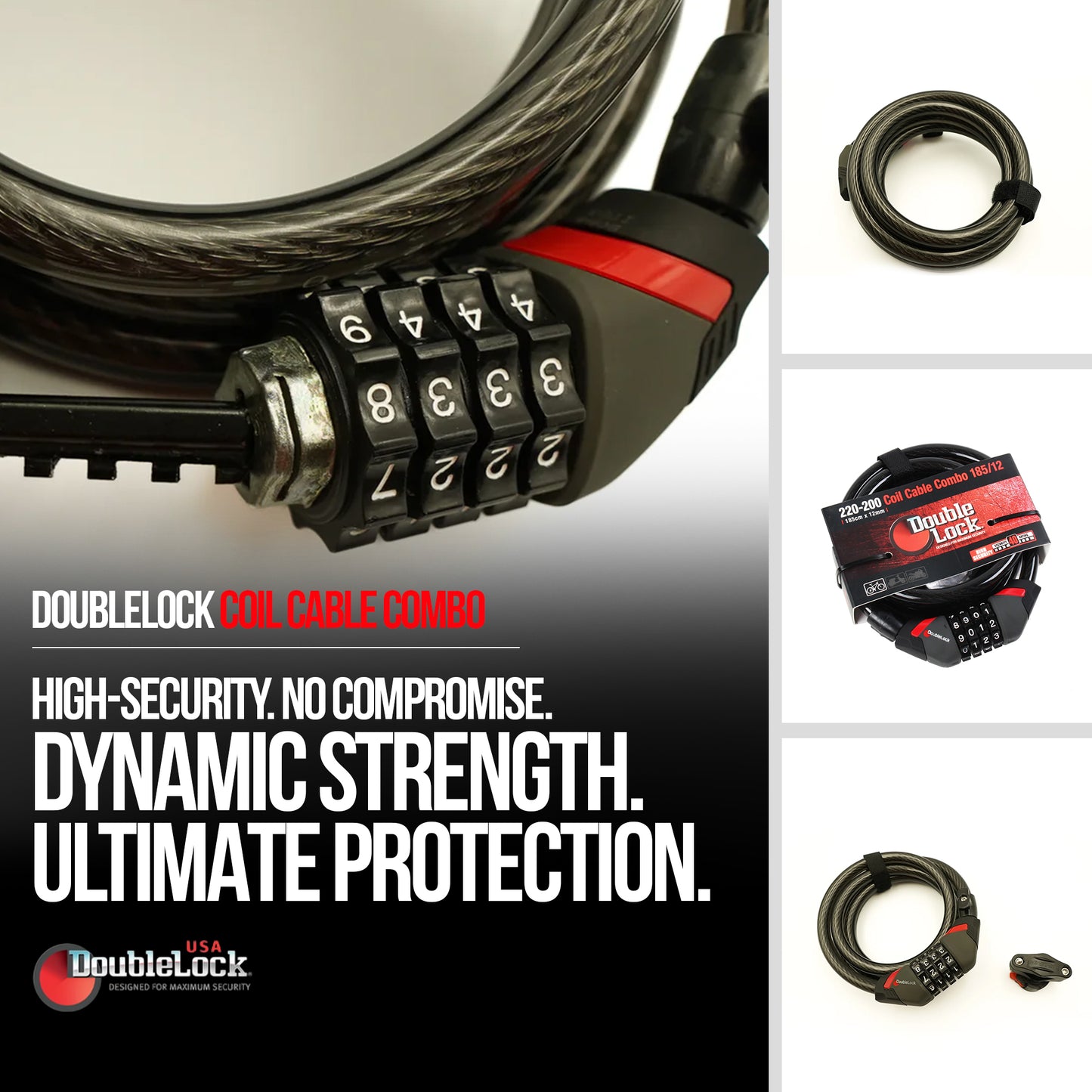 BOBCAT Coil Cable Lock | Combo Coil Cable & Lock