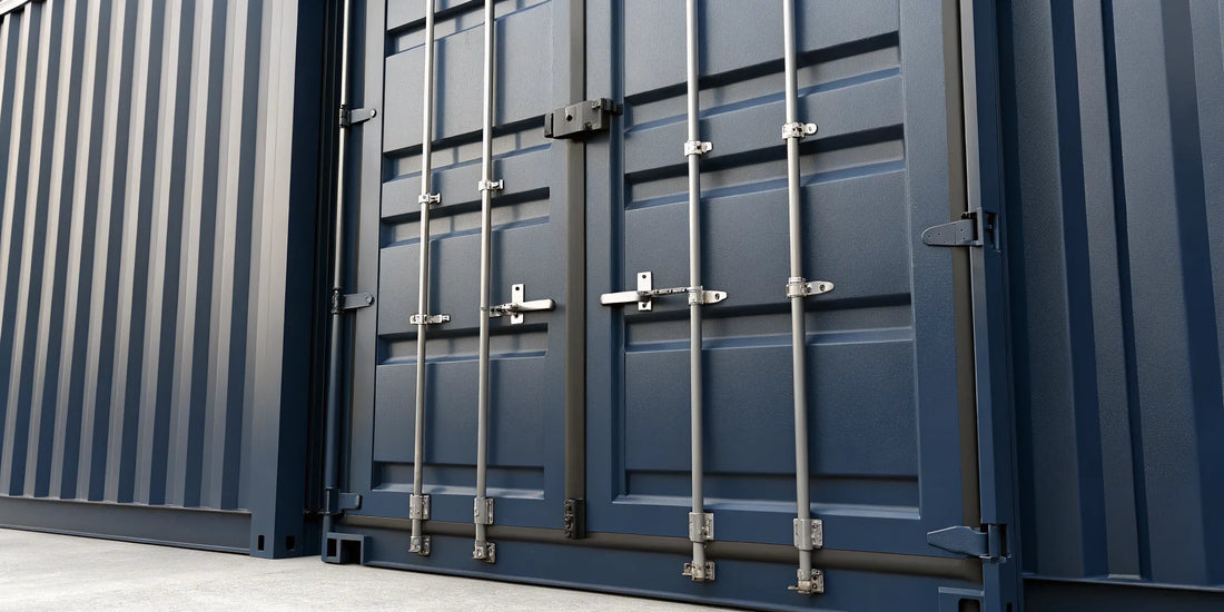 The best heavy-duty shipping container lock securing blue steel container doors.