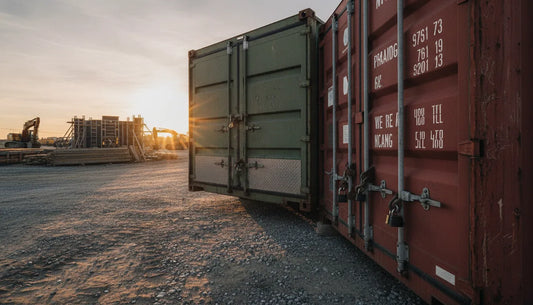 Cargo trailer and shipping container doors secured with heavy-duty locks