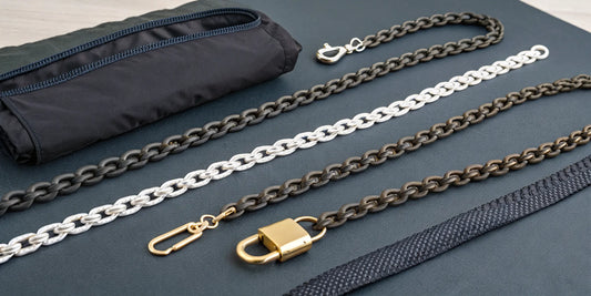 A selection of secure chain and lock systems for comparison.