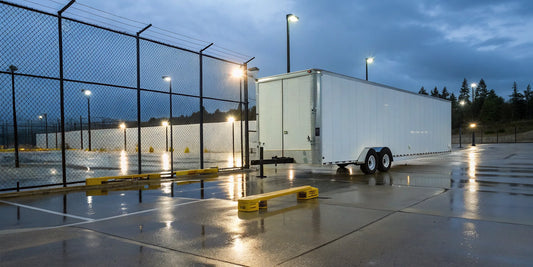 How to prevent trailer theft by parking securely in a well-lit, fenced lot.