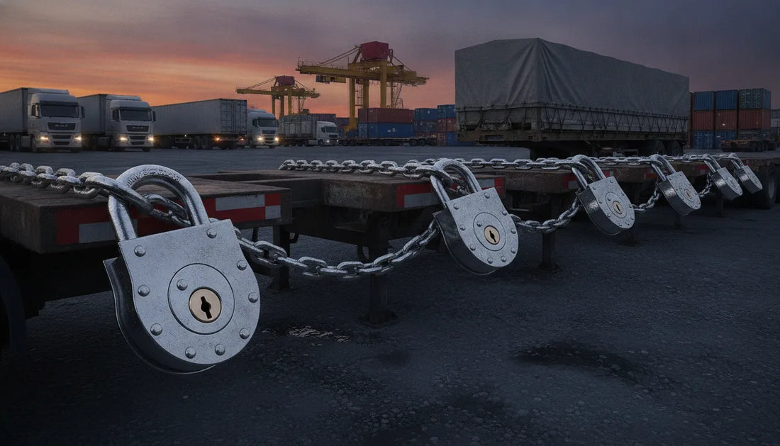 Keyed-alike locks securing fleet trailers and cargo equipment