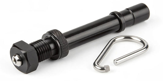 A secure and durable locking hitch pin for a 2 inch receiver.