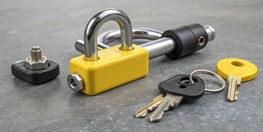 Keyed alike trailer lock set including a coupler lock, receiver lock, and padlock for security.
