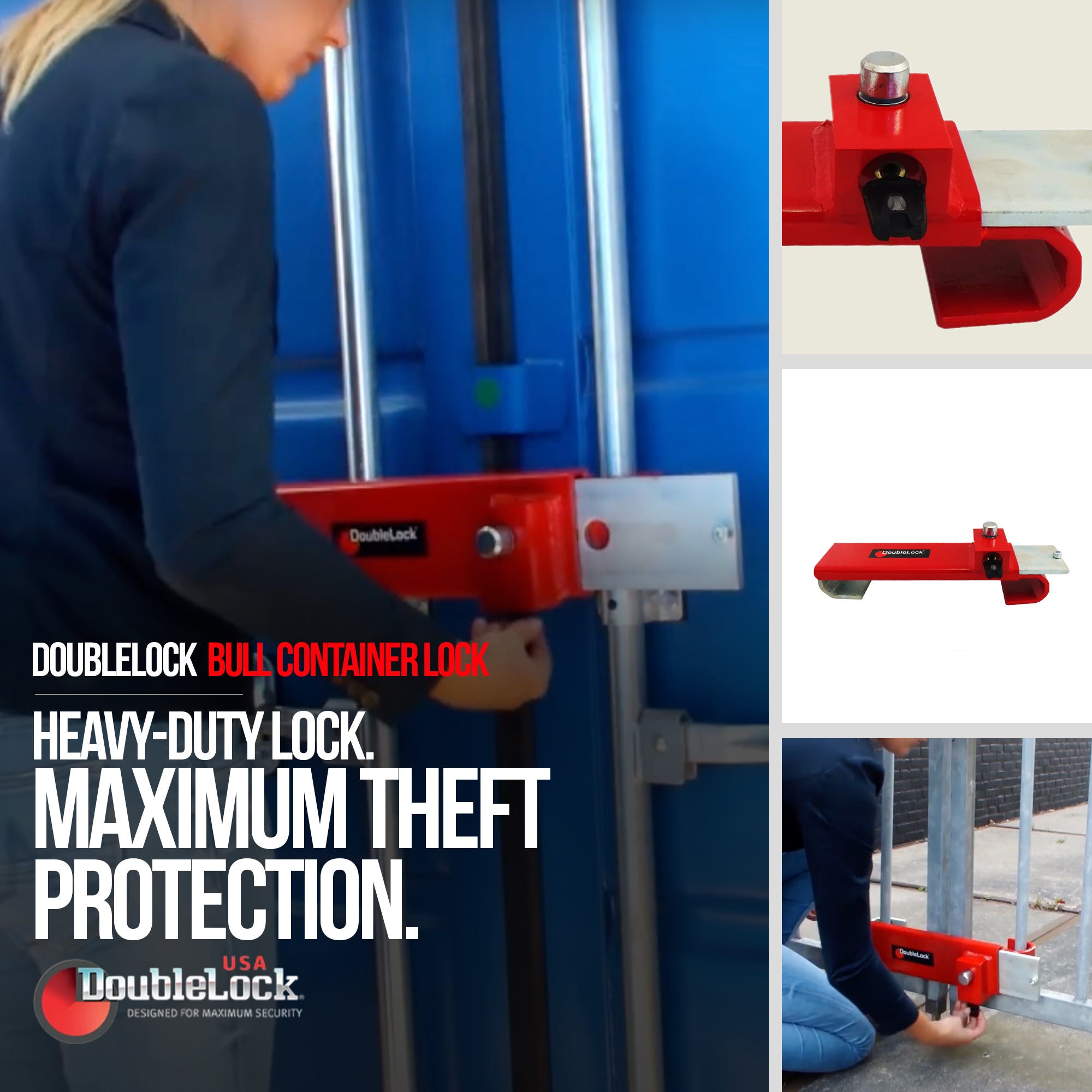BULL Cargo Container Lock | Max Duty Freight Lock – DoubleLock USA