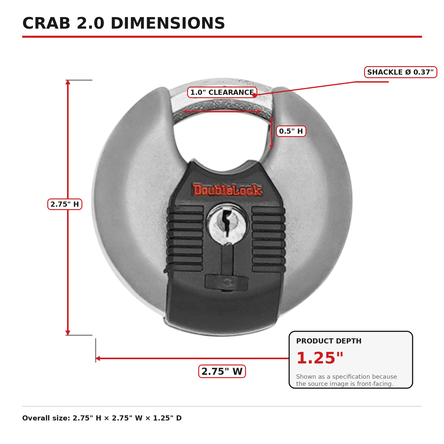 CRAB Lock | Discus Lock Key Alike 2-Pack