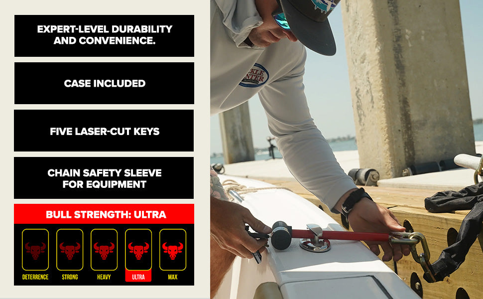 HAMMERHEAD Equipment Lock | Boat Cleat, Trailer and Equipment Lock