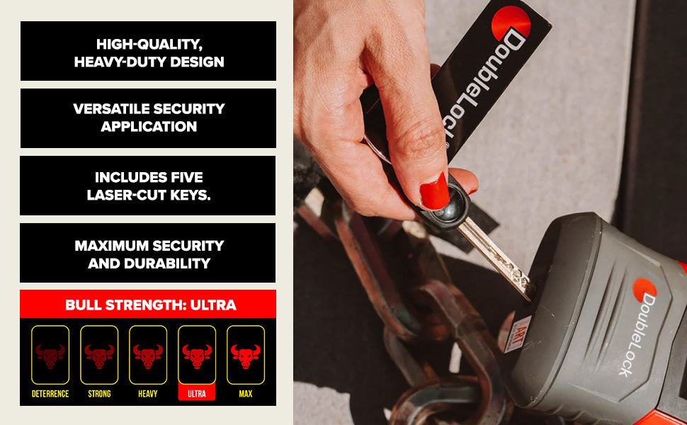 RED HAWK Ultra Duty Padlock | High-Shoulder Shackle Lock