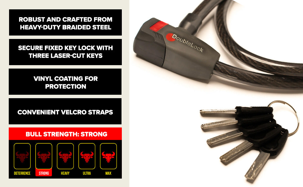 Panther Cable Lock | Braided Steel Cable & Keyed Lock