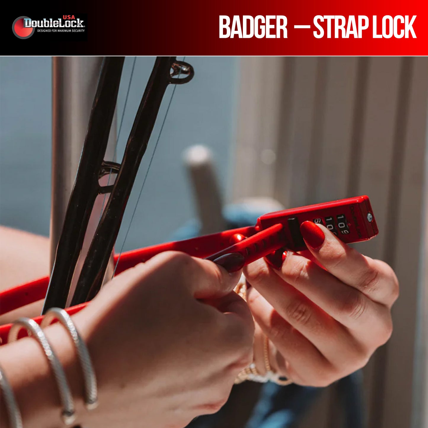 BADGER Strap Locks (x2) | Flexible Strap Locks