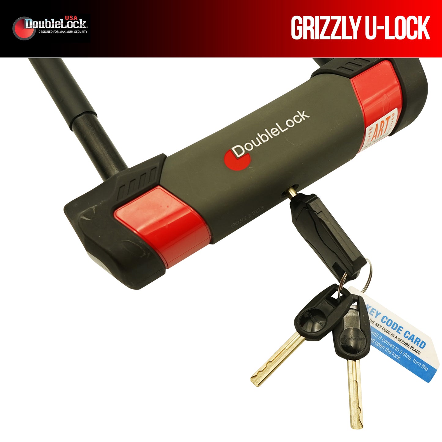 GRIZZLY U-Lock | Long Steel Shackle U-Lock