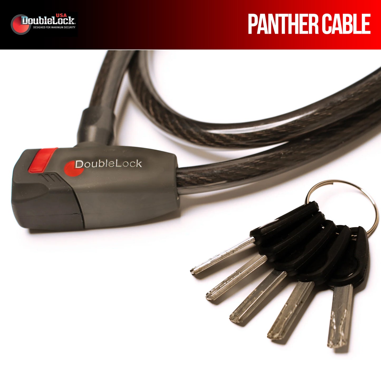 Panther Cable Lock | Braided Steel Cable & Keyed Lock