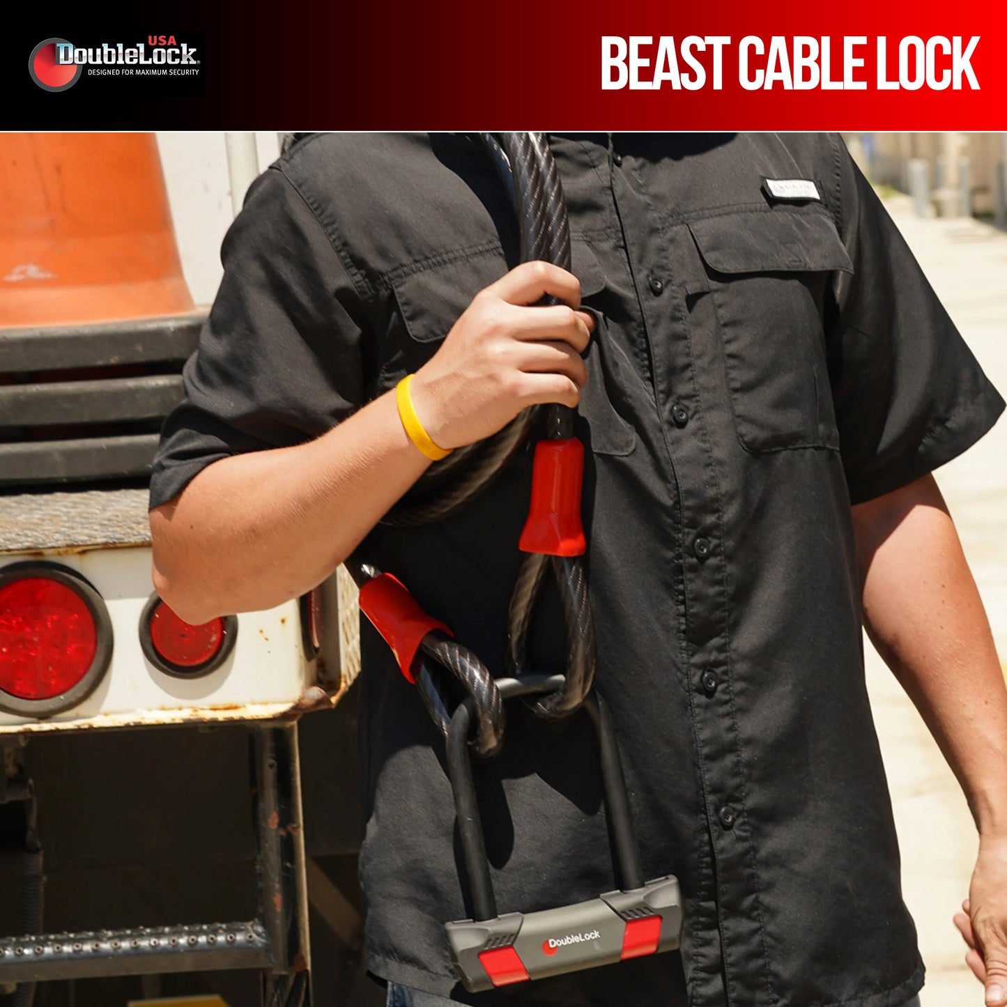 BEAST Ultra Duty Cable & Lock Bundle | Braided Steel Cable & U-Lock Combo