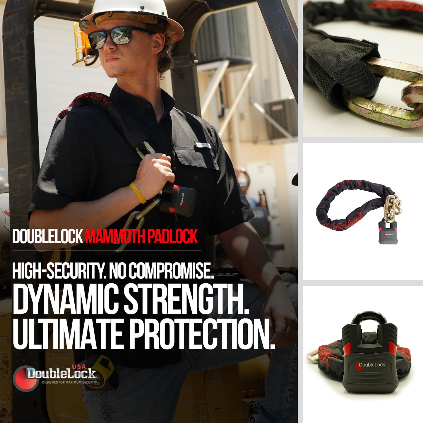 MAMMOTH Combo Lock |  Heavy Chain & Padlock Bundle