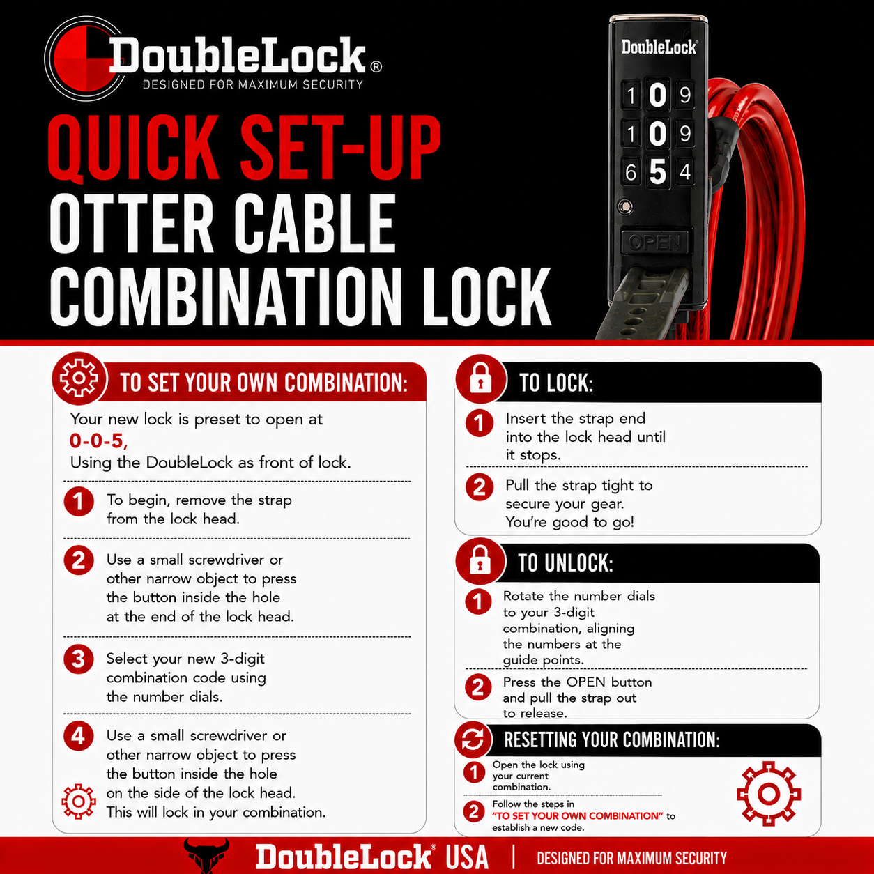 OTTER Lock | Integrated Tether Cable