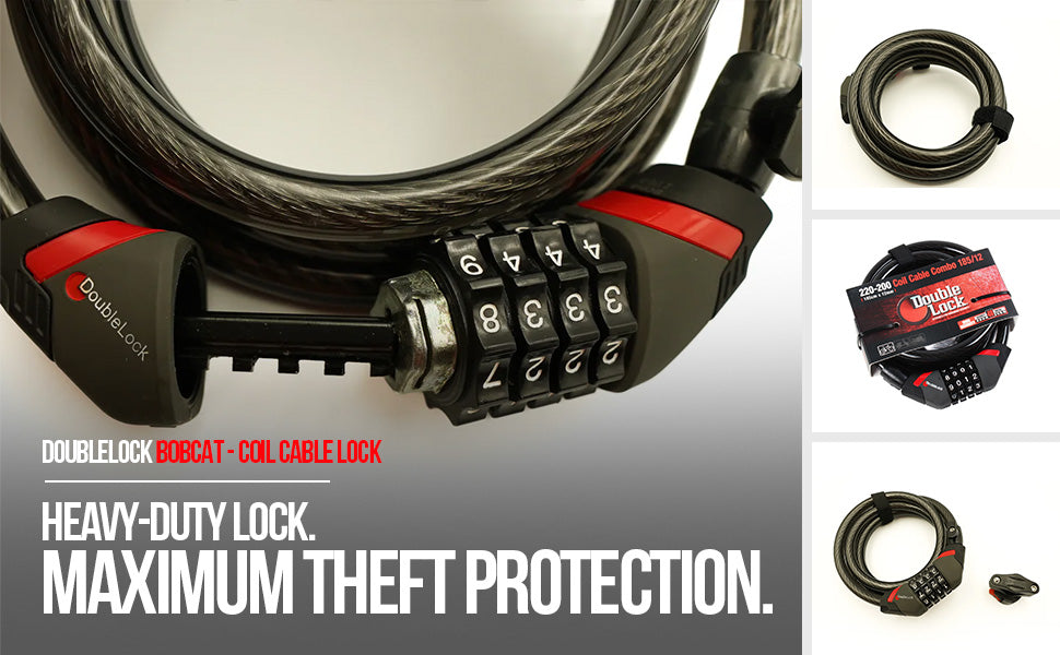 BOBCAT Coil Cable Lock | Combo Coil Cable & Lock