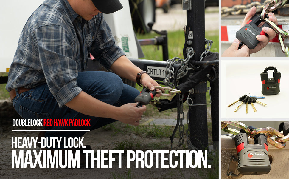 RED HAWK Ultra Duty Padlock | High-Shoulder Shackle Lock