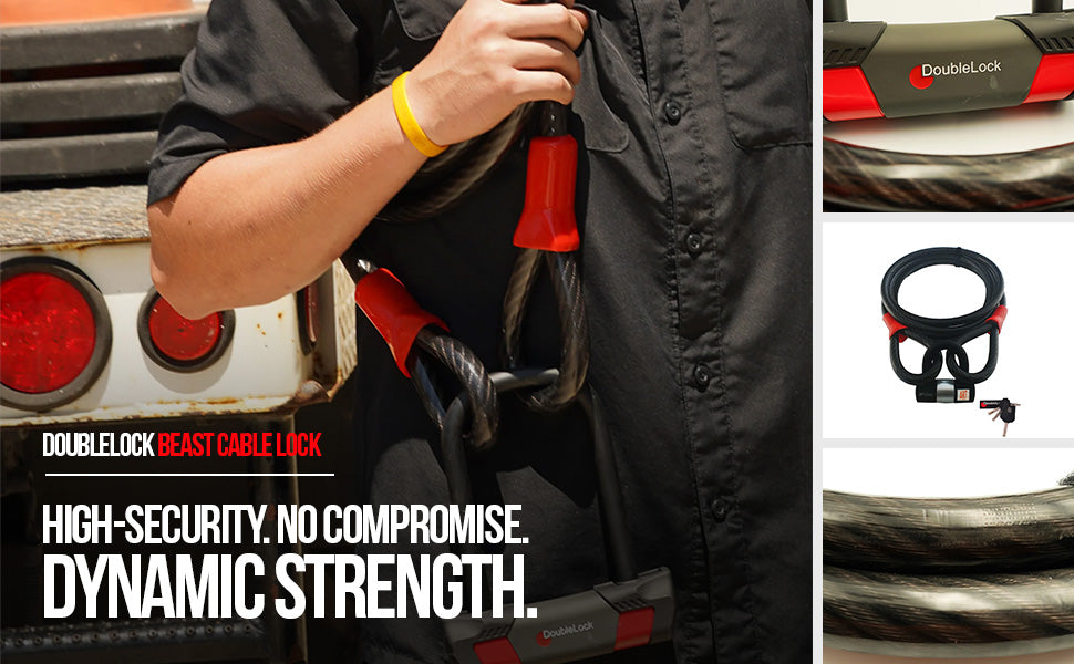 BEAST Ultra Duty Cable & Lock Bundle | Braided Steel Cable & U-Lock Combo