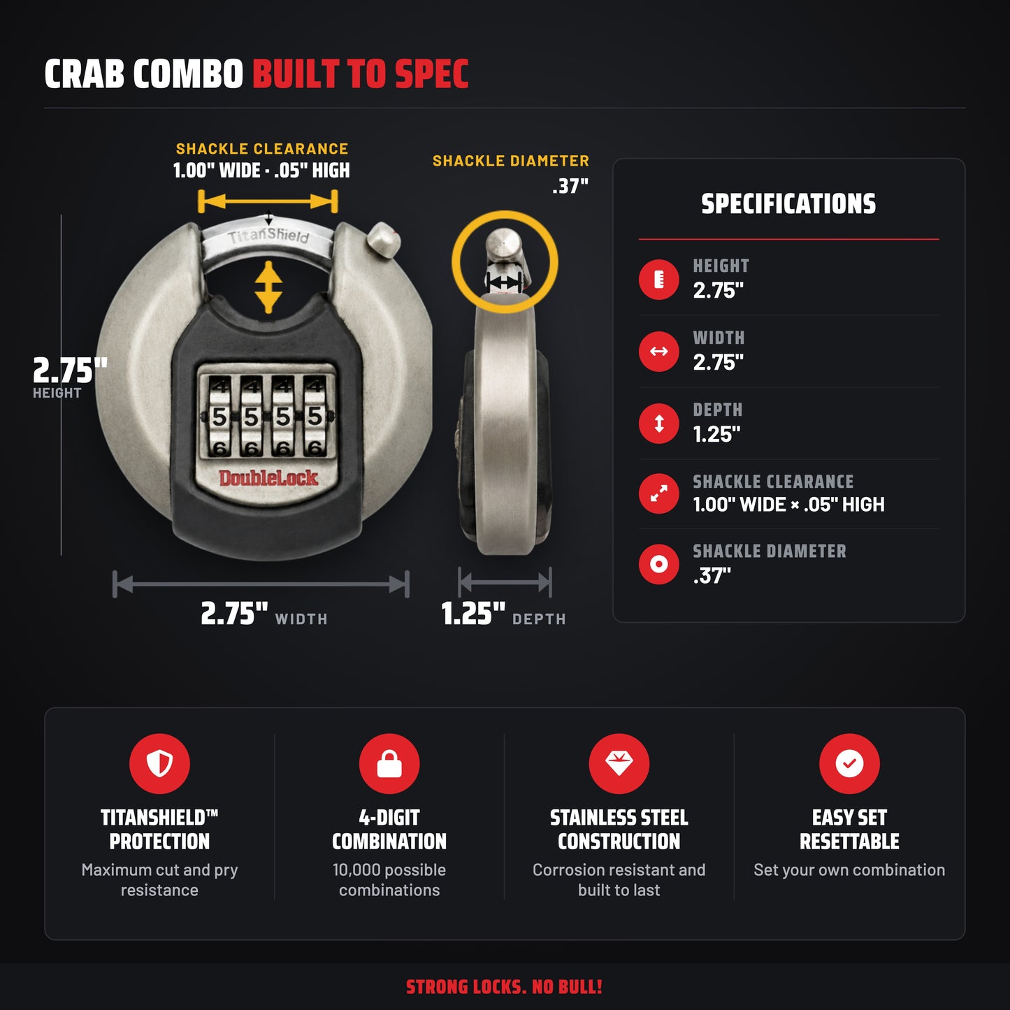 CRAB Combo | Combination Discus Lock
