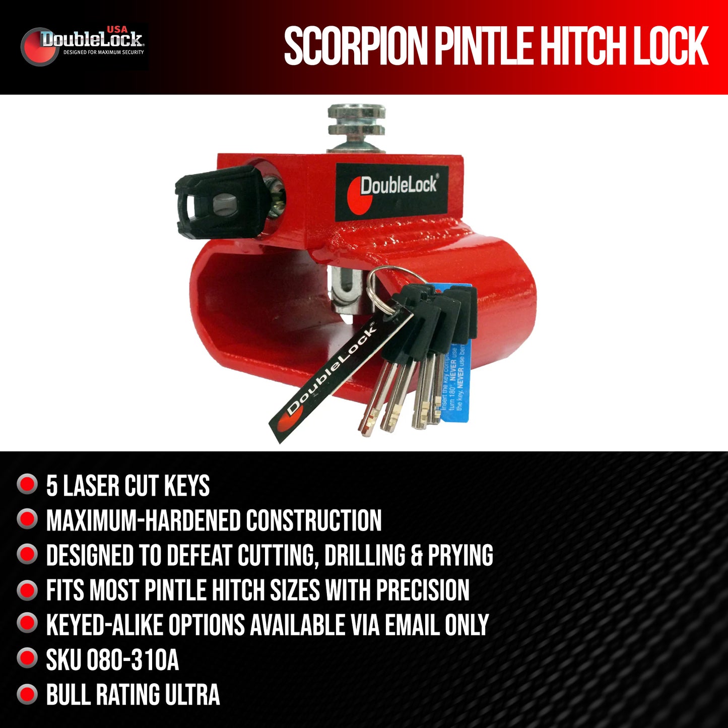 SCORPION Tow Hitch Lock | Pintle Hitch Lock
