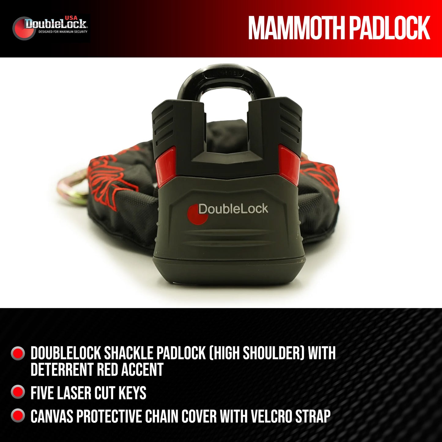 MAMMOTH Combo Lock |  Heavy Chain & Padlock Bundle