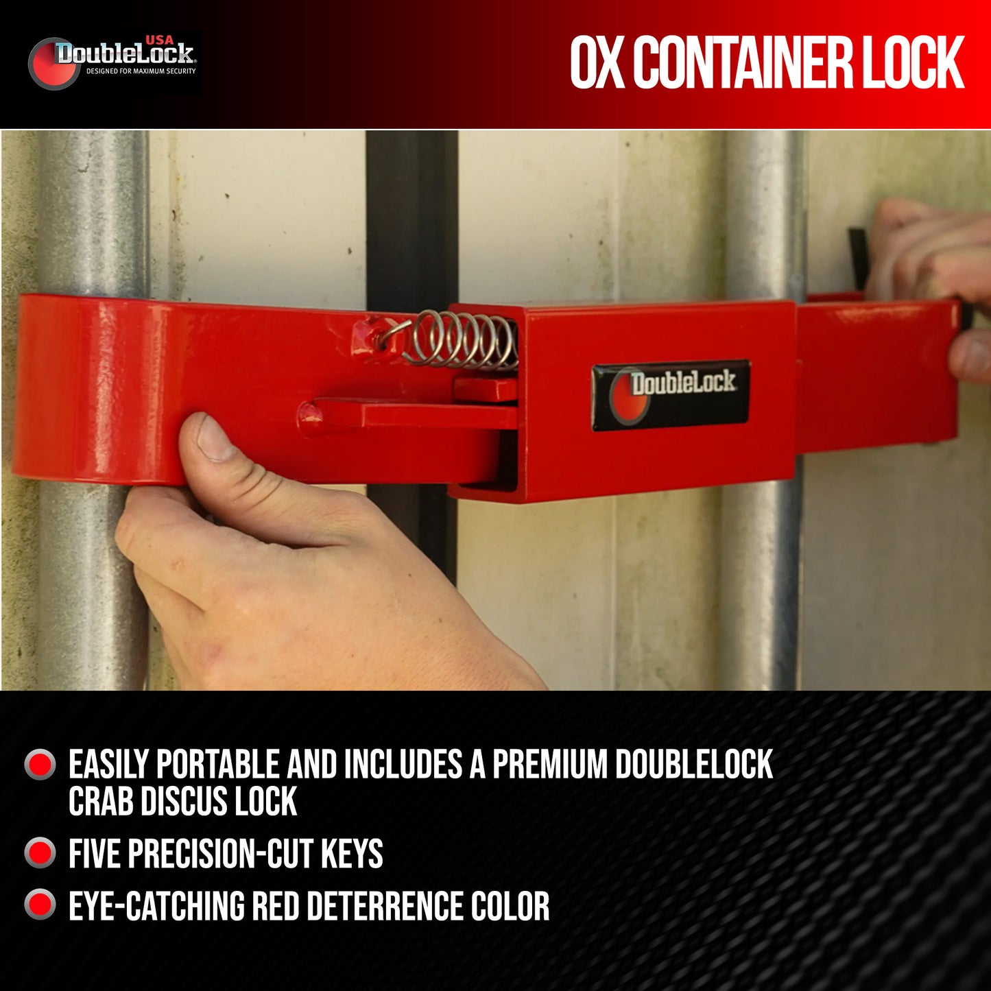 OX Container Lock Jr. Bundle | Container Lock | Trailor Lock | Fence Lock