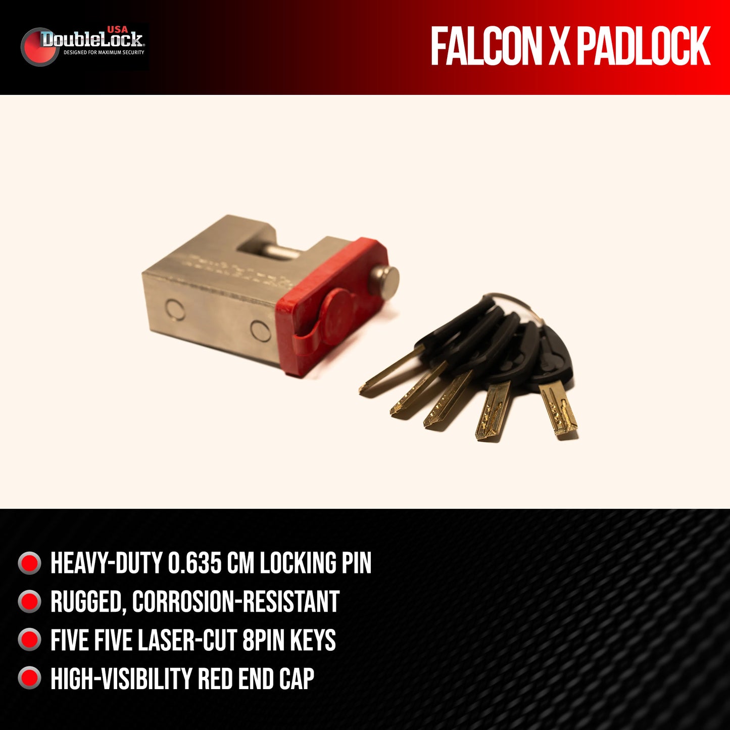 FALCON X Padlock | Max Duty Brass Container/Shipping Padlock