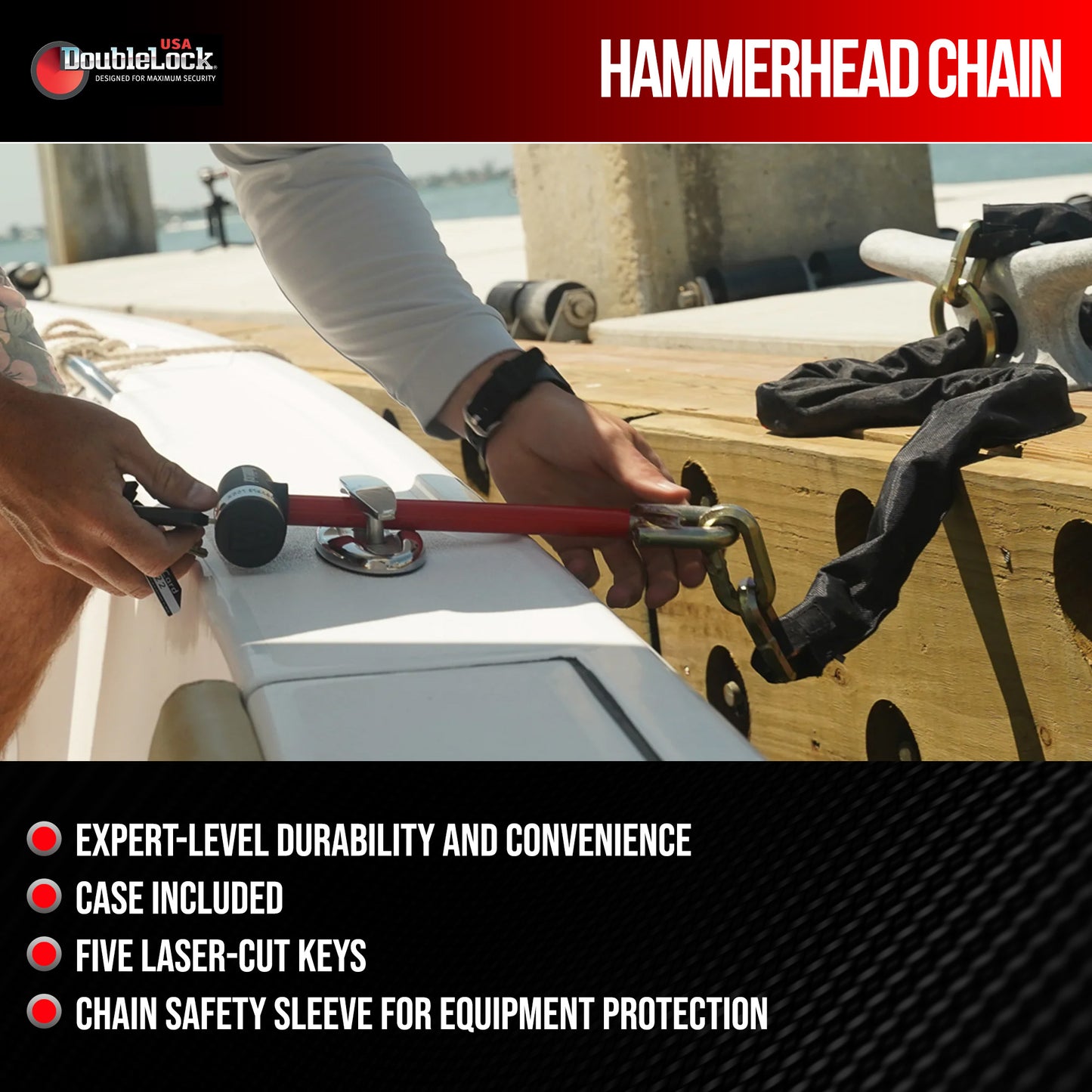 HAMMERHEAD Equipment Lock | Boat Cleat, Trailer and Equipment Lock
