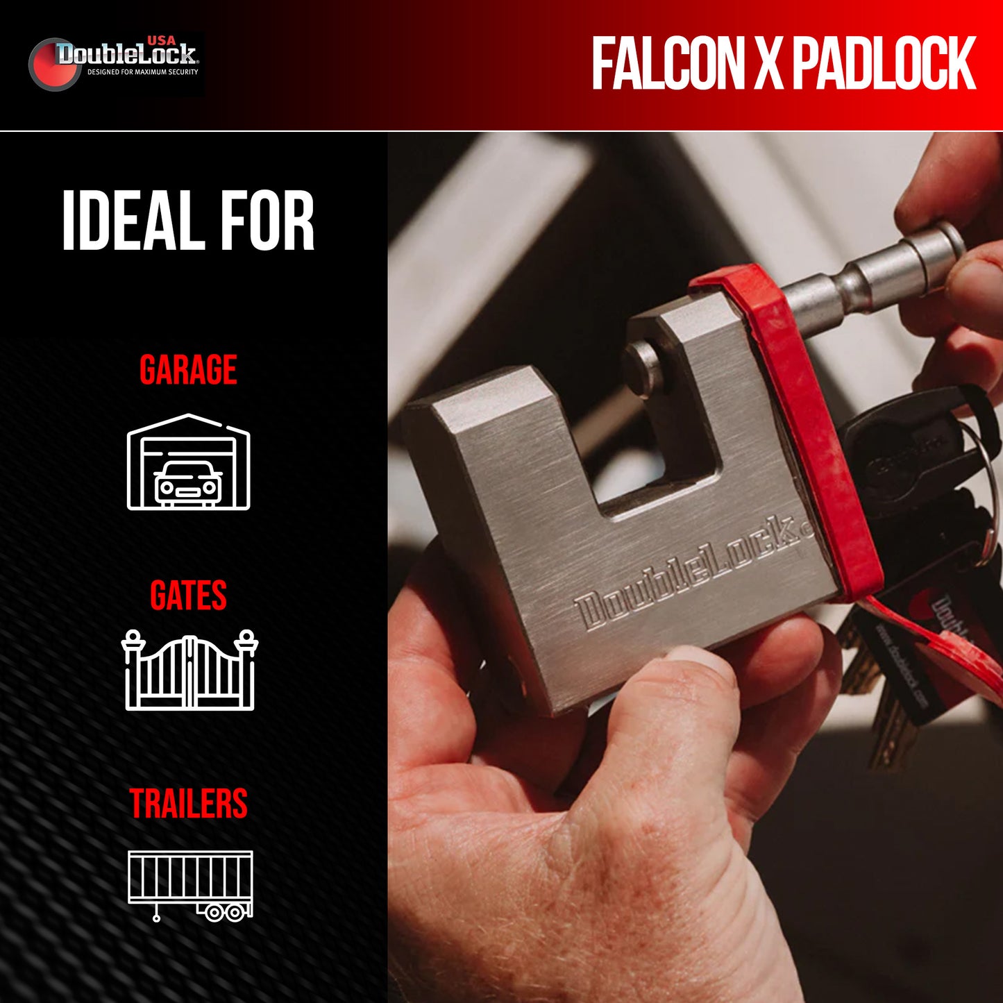 FALCON X Padlock | Max Duty Brass Container/Shipping Padlock