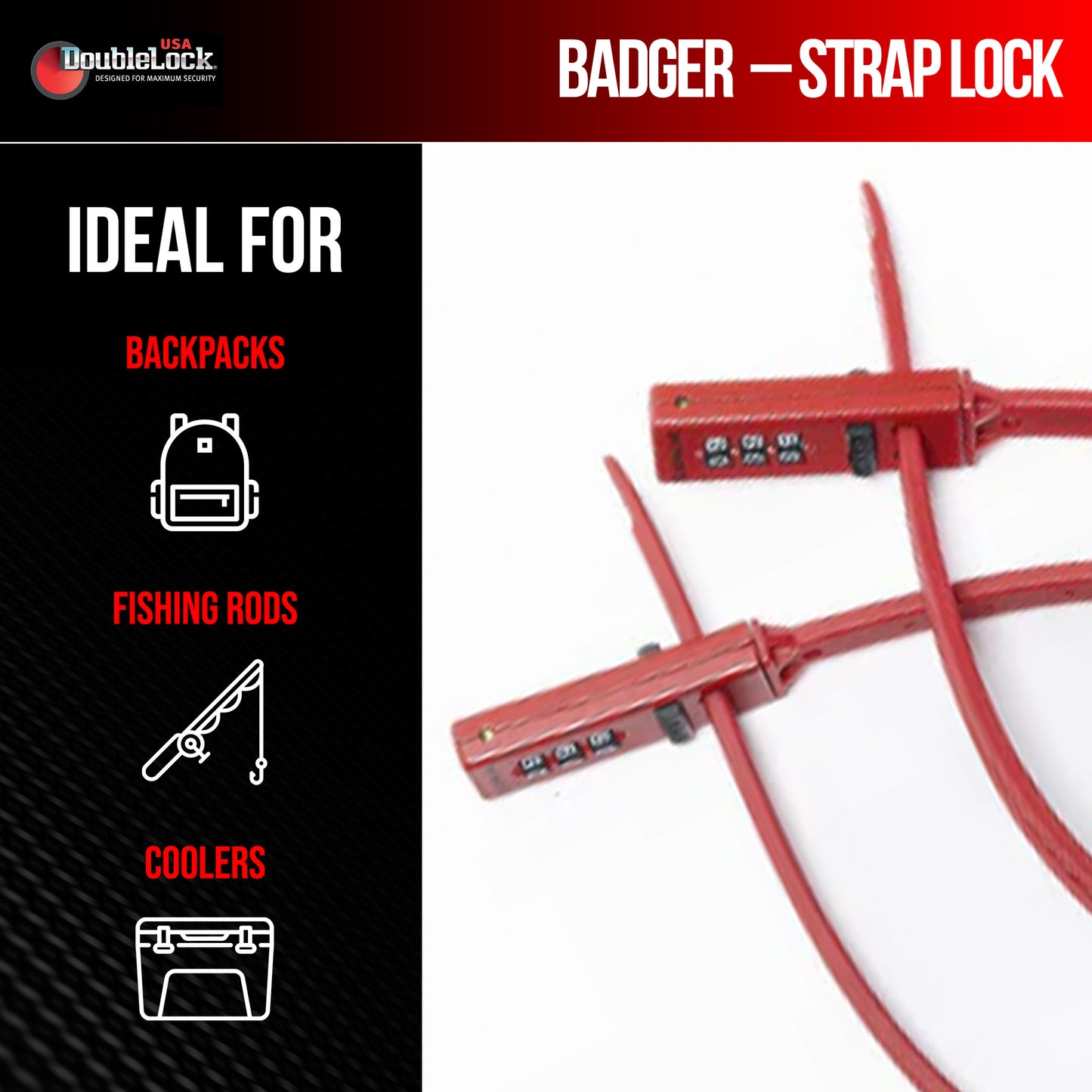 BADGER Strap Locks (x2) | Flexible Strap Locks