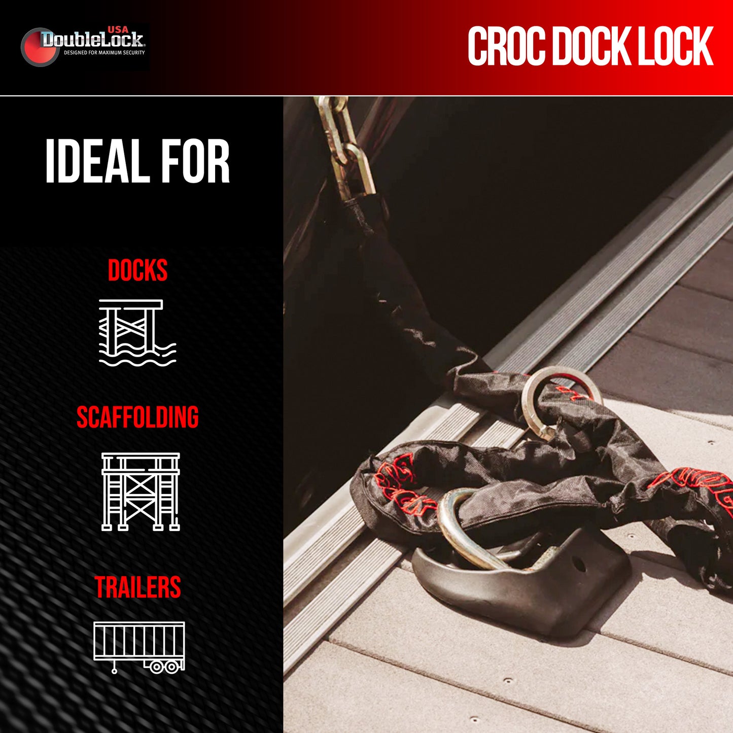 CROC Dock Lock | Marine Cleat Lock