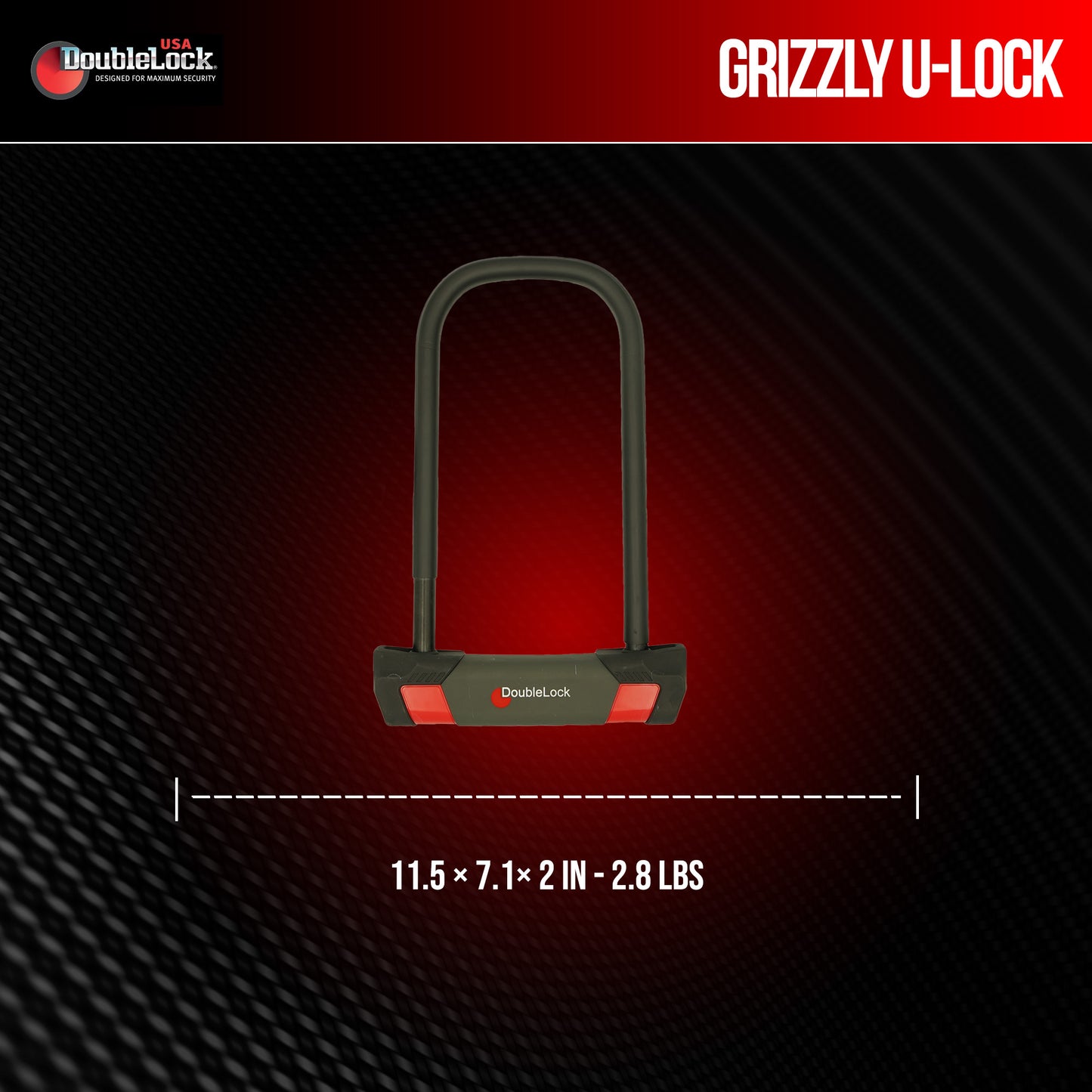 GRIZZLY U-Lock | Long Steel Shackle U-Lock