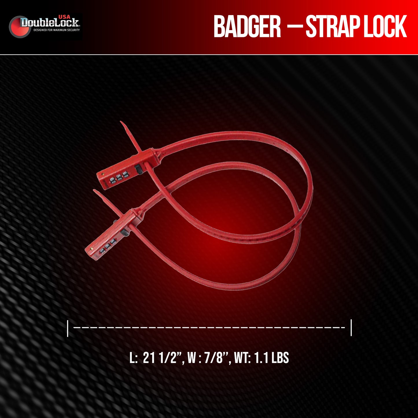 BADGER Strap Locks (x2) | Flexible Strap Locks