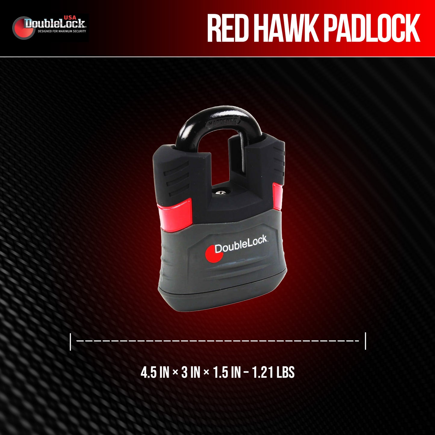 RED HAWK Ultra Duty Padlock | High-Shoulder Shackle Lock