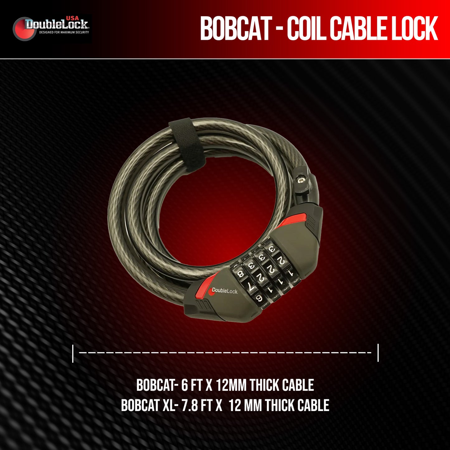 BOBCAT Coil Cable Lock | Combo Coil Cable & Lock