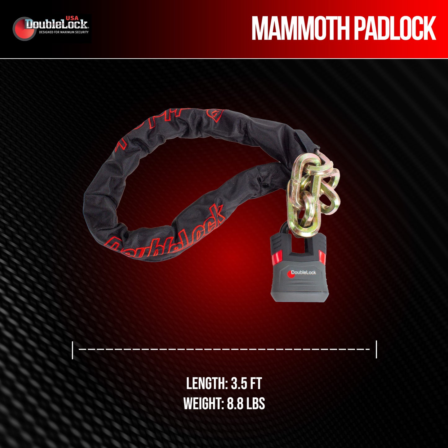 MAMMOTH Combo Lock |  Heavy Chain & Padlock Bundle