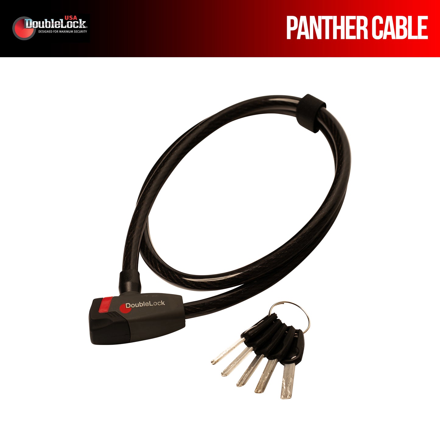 Panther Cable Lock | Braided Steel Cable & Keyed Lock