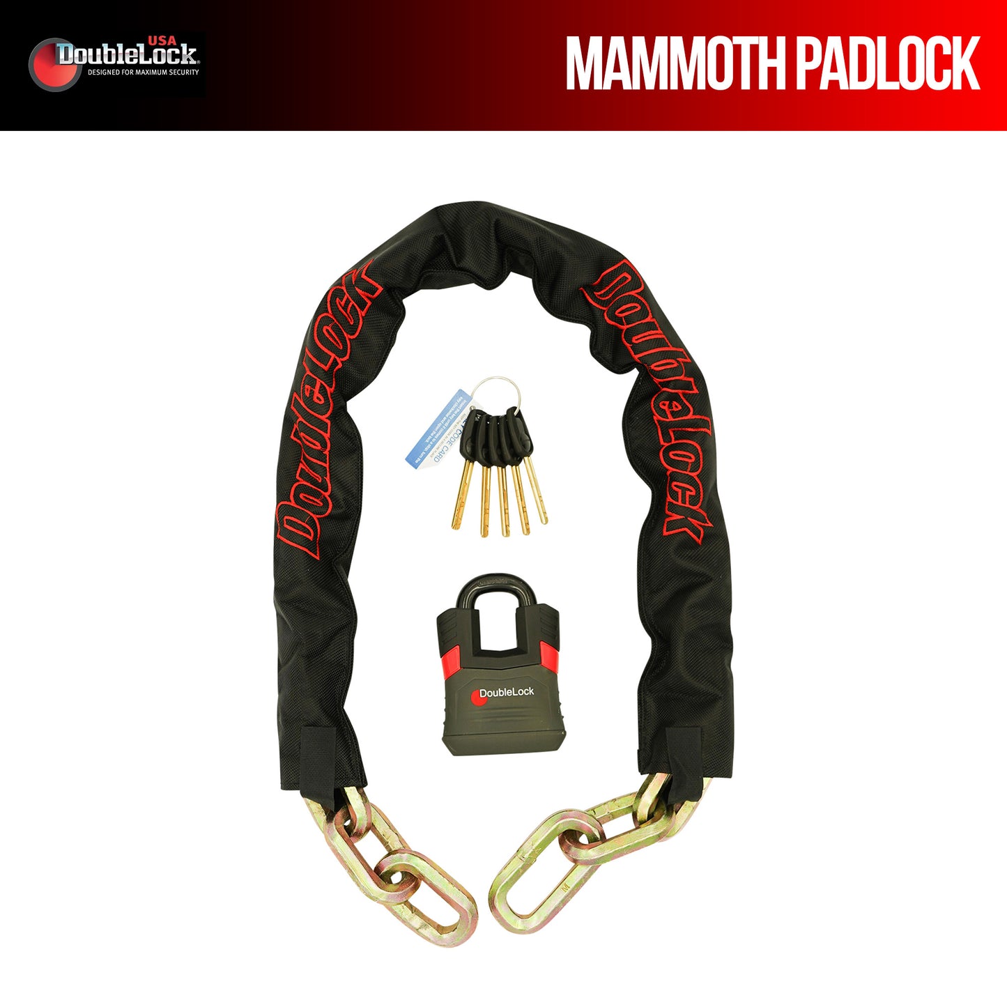 MAMMOTH Combo Lock |  Heavy Chain & Padlock Bundle
