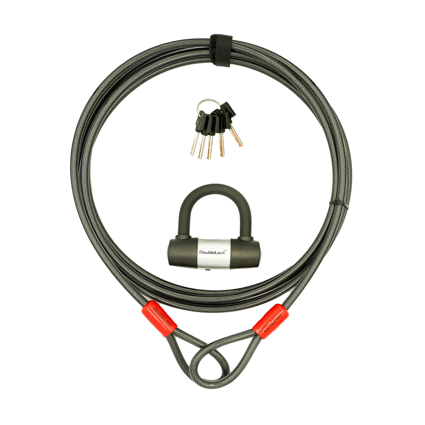 TIGER-SHARK Extra Long Cable & Lock Combo | Shackle Lock and Long Steel Cable Bundle